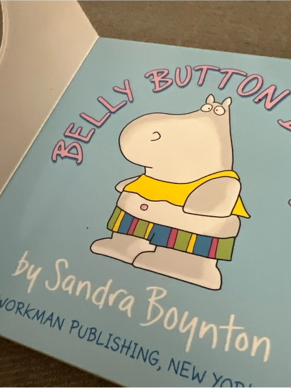 Sandra Boynton Belly Button Book — Green with Pink Polka Dots